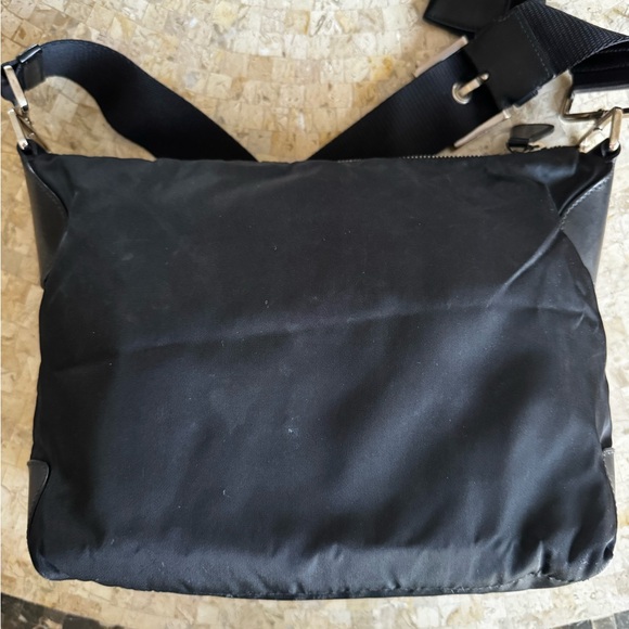 Vintage Prada Semitracolla Tessuto + Vitel Black Shoulder Bag - Picture 7 of 16